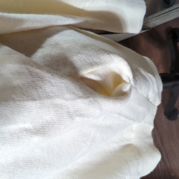 Miss Sparkling - Waterfall Open Cardigan in Ivory - Picture 8 of 10